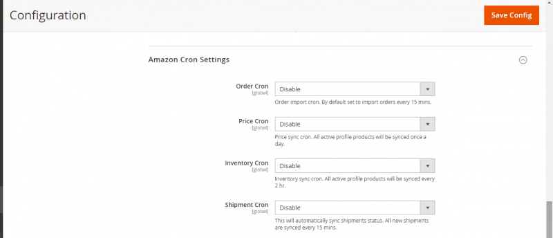 screenshot of Amazon Magento MultiChannel integration